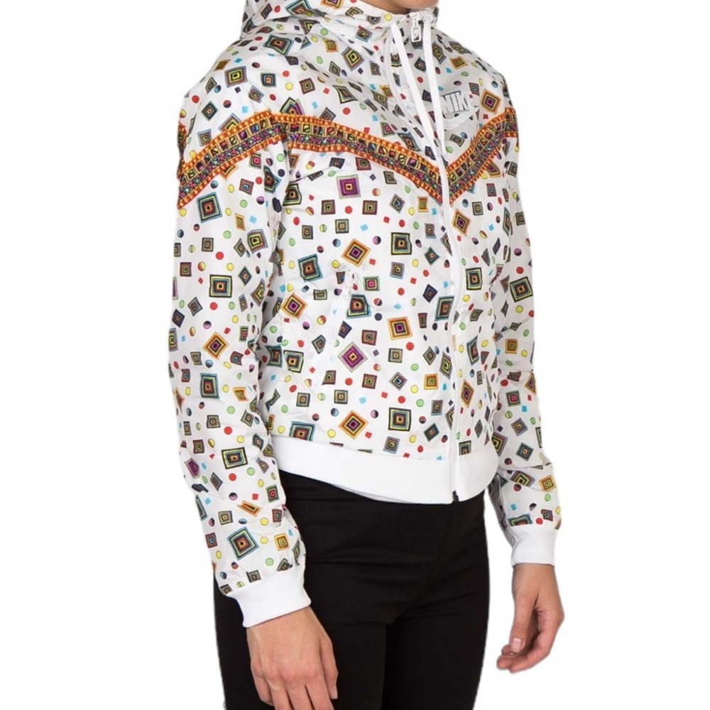 Nike White with Multi-Color Designs "Liberty" Jacket S